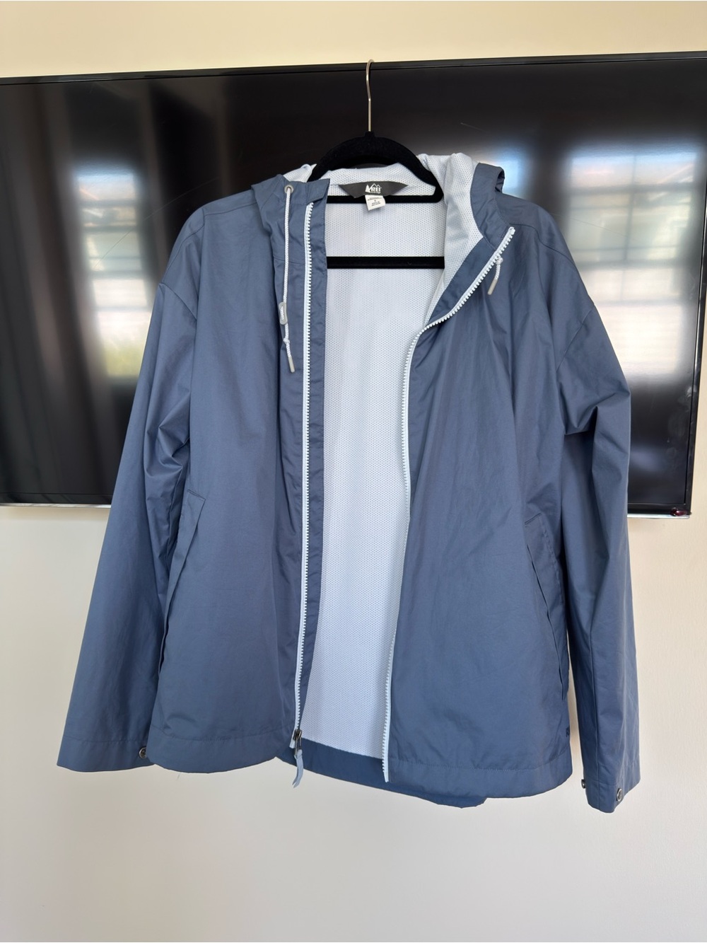 Lightweight Hooded Rain Jacket - Slate Blue